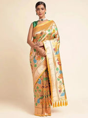 Banarasi Soft Silk Paithani Saree With Blouse