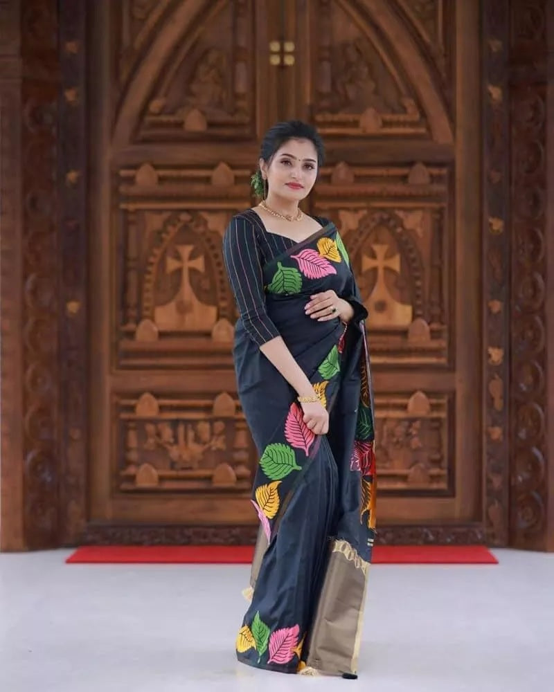 Banarasi Soft Silk Designer Saree & Blouse