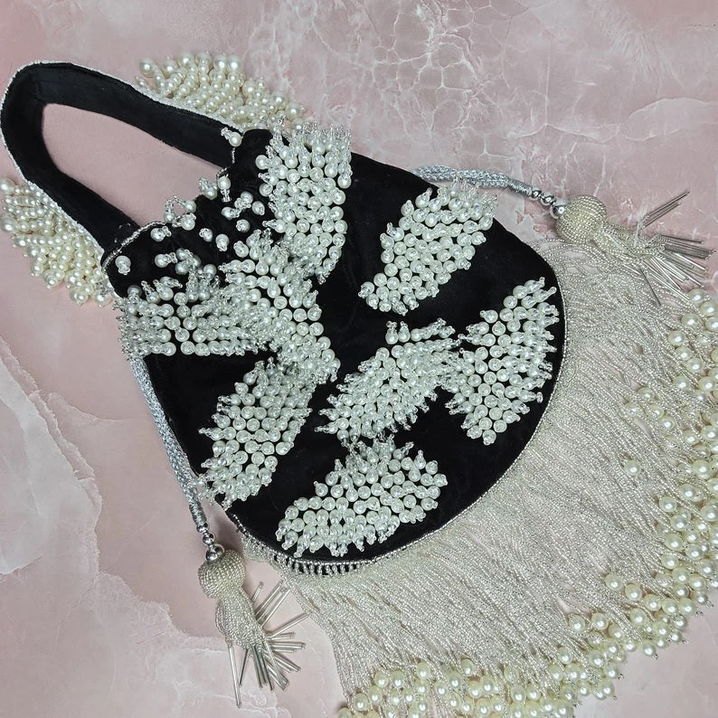 Beads Embellished Bridal Potli Bag