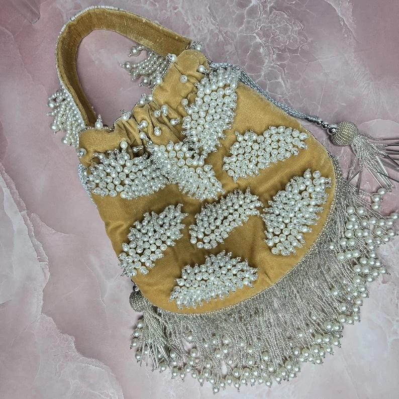 Beads Embellished Bridal Potli Bag